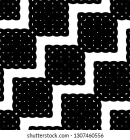 Design seamless monochrome zigzag pattern. Abstract geometric background. Vector art