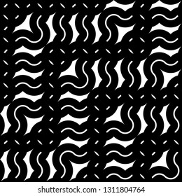 Design seamless monochrome zigzag pattern. Abstract grating background. Vector art
