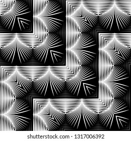Design seamless monochrome zigzag pattern. Abstract background. Vector art. No gradient
