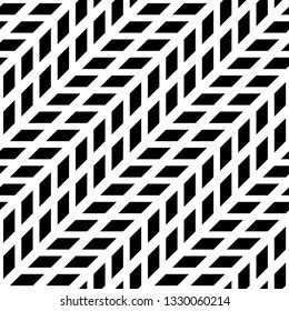 Design seamless monochrome zigzag pattern. Abstract geometric background. Vector art