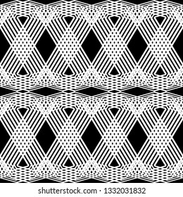 Design seamless monochrome zigzag pattern. Abstract background. Vector art