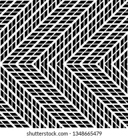 Design seamless monochrome zigzag pattern. Abstract background. Vector art