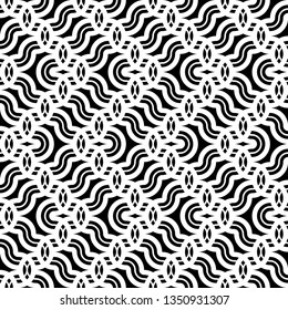 Design seamless monochrome zigzag pattern. Abstract grating background. Vector art