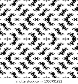 Design seamless monochrome zigzag pattern. Abstract grating background. Vector art