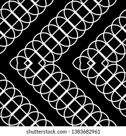Design seamless monochrome zigzag pattern. Abstract grating background. Vector art