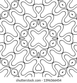 Design seamless monochrome zigzag pattern. Abstract decorative background. Vector art