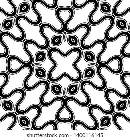 Design seamless monochrome zigzag pattern. Abstract decorative background. Vector art