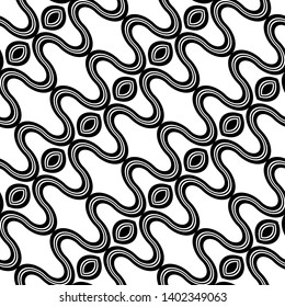 Design seamless monochrome zigzag pattern. Abstract decorative background. Vector art