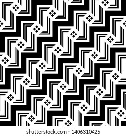 Design seamless monochrome zigzag pattern. Abstract background. Vector art