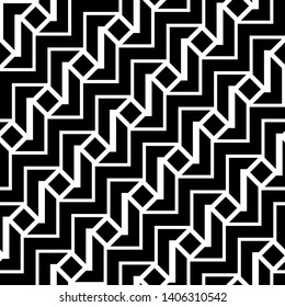 Design seamless monochrome zigzag pattern. Abstract background. Vector art
