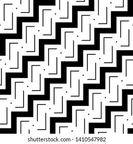 Design seamless monochrome zigzag pattern. Abstract background. Vector art