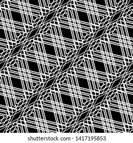 Design seamless monochrome zigzag pattern. Abstract background. Vector art