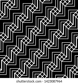 Design seamless monochrome zigzag pattern. Abstract background. Vector art