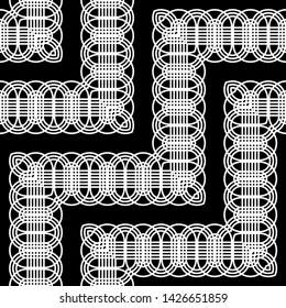 Design seamless monochrome zigzag pattern. Abstract grating background. Vector art