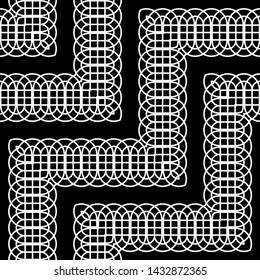Design seamless monochrome zigzag pattern. Abstract grating background. Vector art