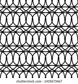 Design seamless monochrome zigzag pattern. Abstract interlaced background. Vector art