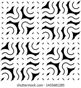 Design seamless monochrome zigzag pattern. Abstract grating background. Vector art