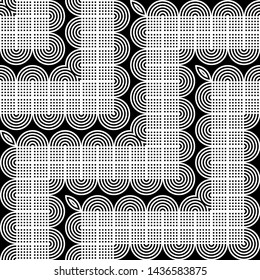Design seamless monochrome zigzag pattern. Abstract grating background. Vector art
