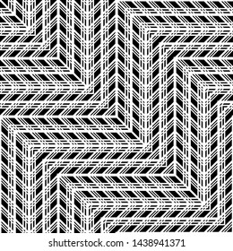 Design seamless monochrome zigzag pattern. Abstract background. Vector art