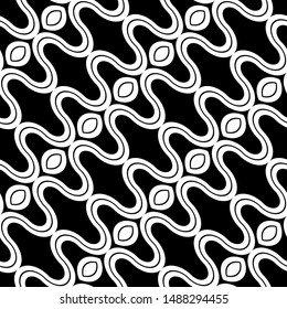Design seamless monochrome zigzag pattern. Abstract decorative background. Vector art