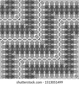 Design seamless monochrome zigzag pattern. Abstract grating background. Vector art
