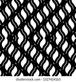 Design seamless monochrome zigzag pattern. Abstract interlaced background. Vector art