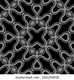 Design seamless monochrome zigzag pattern. Abstract decorative background. Vector art