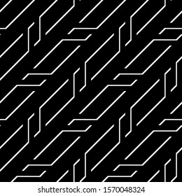 Design seamless monochrome zigzag pattern. Abstract stripy background. Vector art