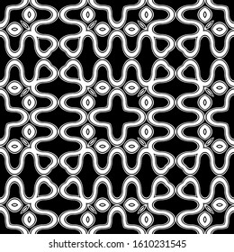 Design seamless monochrome zigzag pattern. Abstract decorative background. Vector art