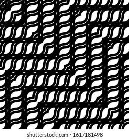 Design seamless monochrome zigzag pattern. Abstract interlaced background. Vector art