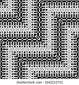 Design seamless monochrome zigzag pattern. Abstract grating background. Vector art