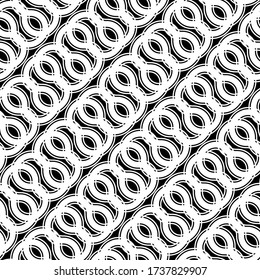 Design seamless monochrome zigzag pattern. Abstract interlaced background. Vector art