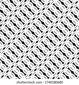 Design seamless monochrome zigzag pattern. Abstract interlaced background. Vector art