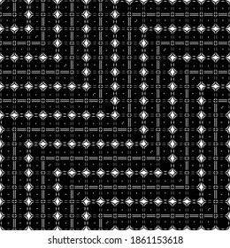 Design seamless monochrome zigzag pattern. Abstract geometric background. Vector art
