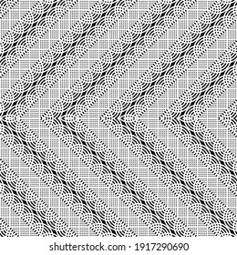 Design seamless monochrome zigzag pattern. Abstract geometric background. Vector art
