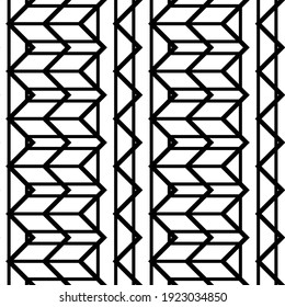Design seamless monochrome zigzag pattern. Abstract geometric background. Vector art