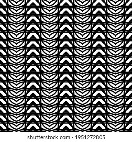 Design seamless monochrome zigzag pattern. Abstract waving background. Vector artv