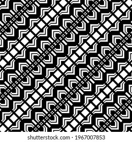 Design seamless monochrome zigzag pattern. Abstract geometric background. Vector art