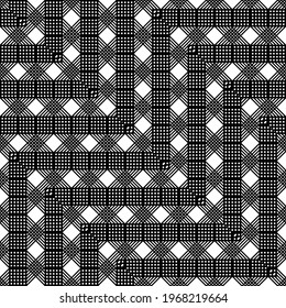 Design seamless monochrome zigzag pattern. Abstract geometric background. Vector art
