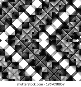 Design seamless monochrome zigzag pattern. Abstract geometric background. Vector art