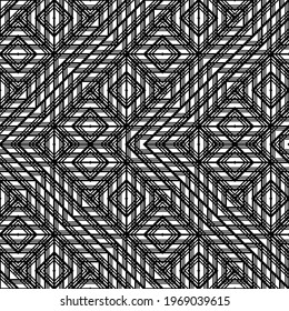 Design seamless monochrome zigzag pattern. Abstract geometric background. Vector art