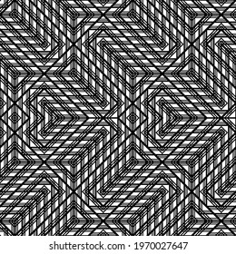 Design seamless monochrome zigzag pattern. Abstract geometric background. Vector art