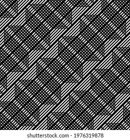 Design seamless monochrome zigzag pattern. Abstract geometric stripy background. Vector art