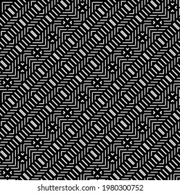 Design seamless monochrome zigzag pattern. Abstract geometric background. Vector art