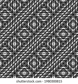 Design seamless monochrome zigzag pattern. Abstract geometric background. Vector art