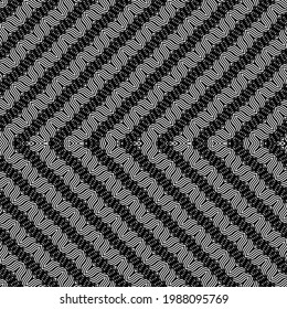 Design seamless monochrome zigzag pattern. Abstract geometric background. Vector art