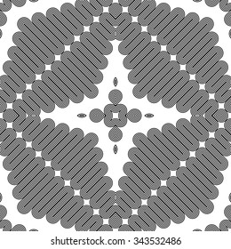 Design seamless monochrome zigzag pattern. Abstract striped background. Vector art. No gradient
