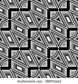 Design seamless monochrome zigzag pattern. Abstract geometric background. Vector art. No gradient