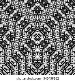 Design seamless monochrome zigzag pattern. Abstract striped background. Vector art