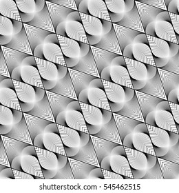 Design seamless monochrome zigzag pattern. Abstract geometric background. Vector art. No gradient
